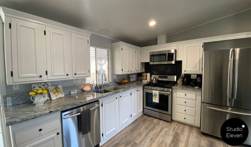 Interior mobile home renovation